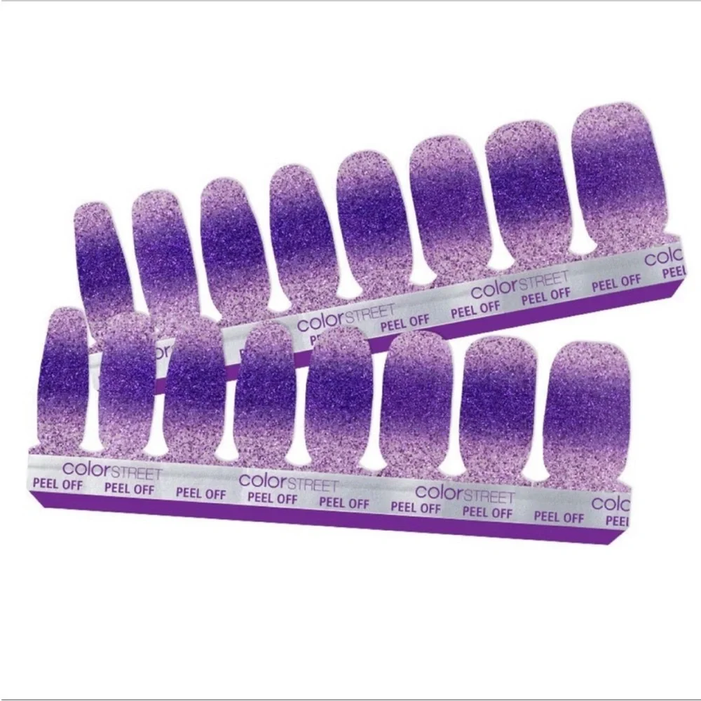 *Retired* Color Street: Achieve Grapeness (Petite) | Purple Gradient Glitter - Picture 13 of 14